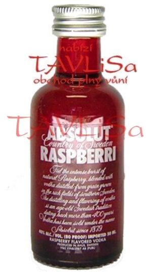 vodka Absolut Raspberry 40% 50ml miniatura