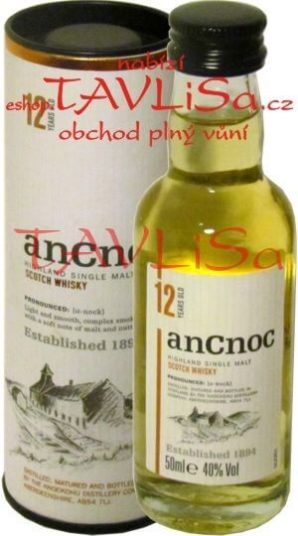 whisky anCnoc 12 Years 40% 50ml Tuba miniatura