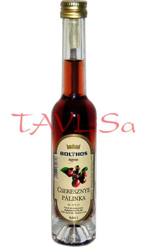 Cseresznye Pálinka 50% 40ml Bolyhos Miniatura