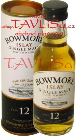 Whisky Bowmore 12 Years 40% 50ml Tuba miniatura