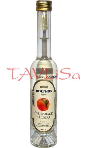 Oszibarack Pálinka 50% 40ml Bolyhos Miniatura