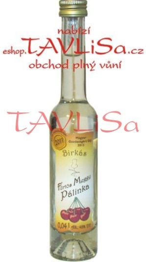 Pálinka Furtos Meggy 48% 40ml Birkás Miniatura