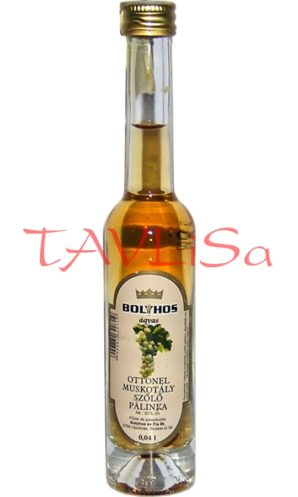 Muskotály Szolo Pálinka 50% 40ml Bolyhos Miniatura