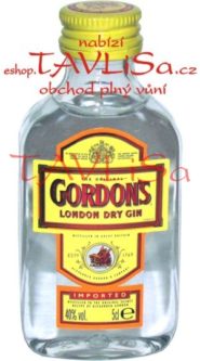 Gin Gordons London Dry 40% 50ml miniatura