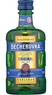 Becherovka 38% 50ml miniatura etik2