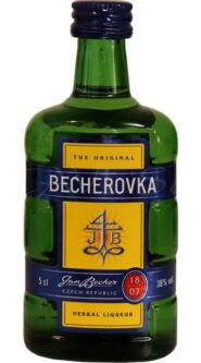 Becherovka 38% 50ml miniatura etik8